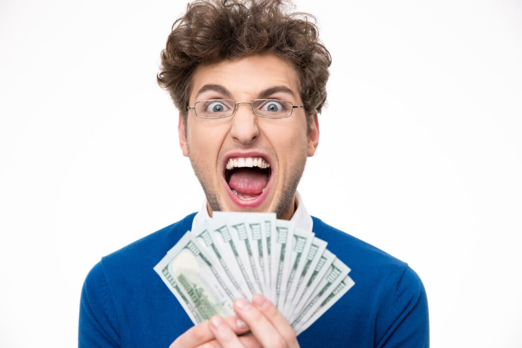 man holding money